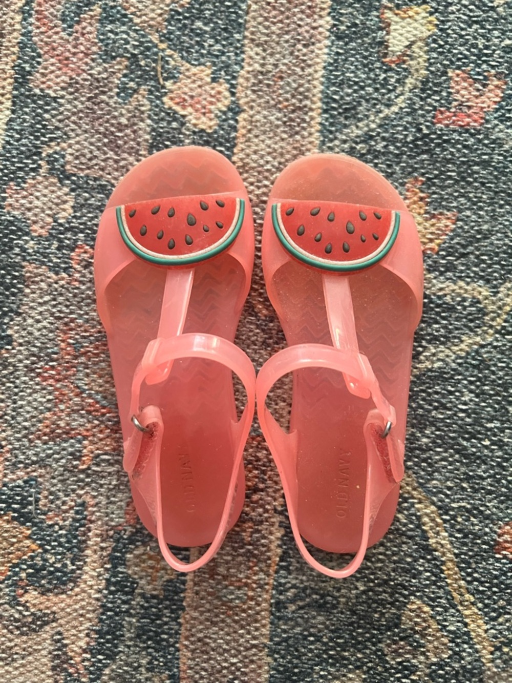 Old Navy Coral Pink Watermelon Jelly Sandals for Kids